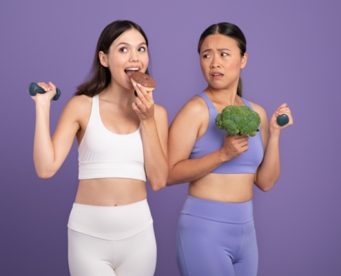 Woman embracing sustainable weight loss with a personalized nutrition plan for perimenopause and postpartum recovery